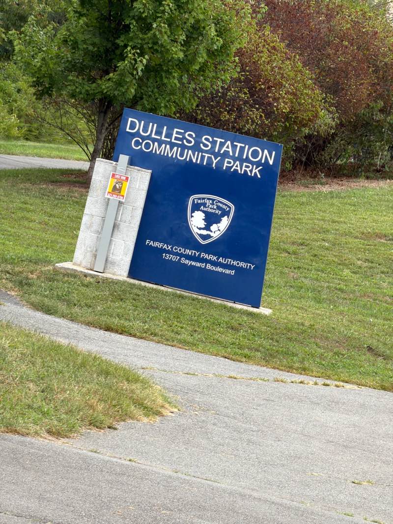 walking near me in Dulles Station Community Park in autumn