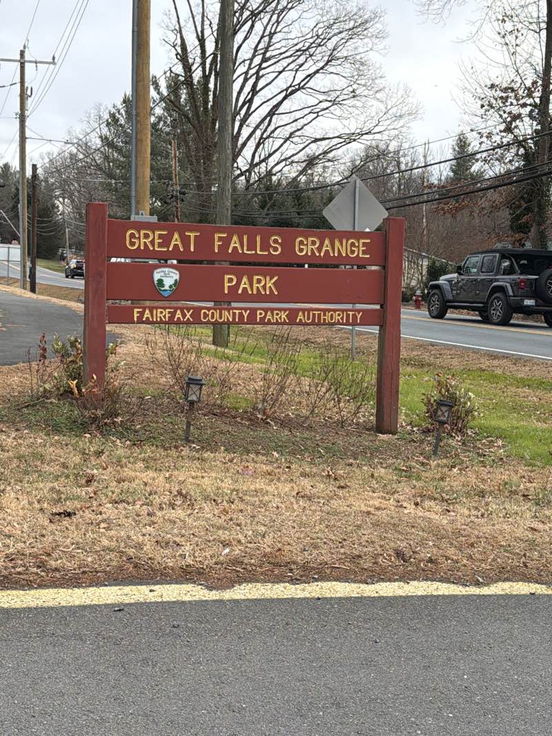 walking near me in Great Falls Grange Park in winter