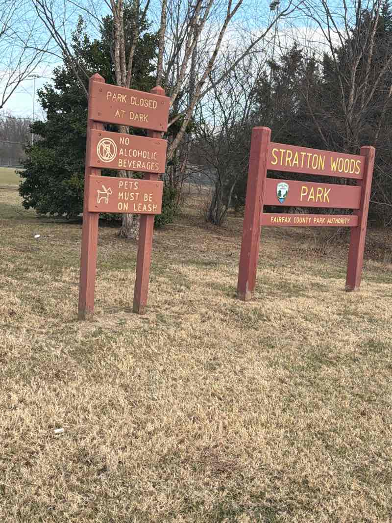 walking near me in Stratton Woods Park in winter