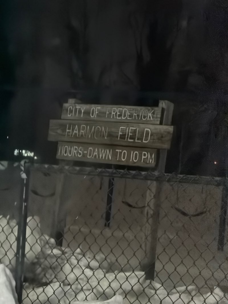 walking near me in Harmon Field Playground in winter