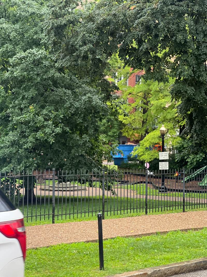 walking near me in Lucas Gardens Park in summer