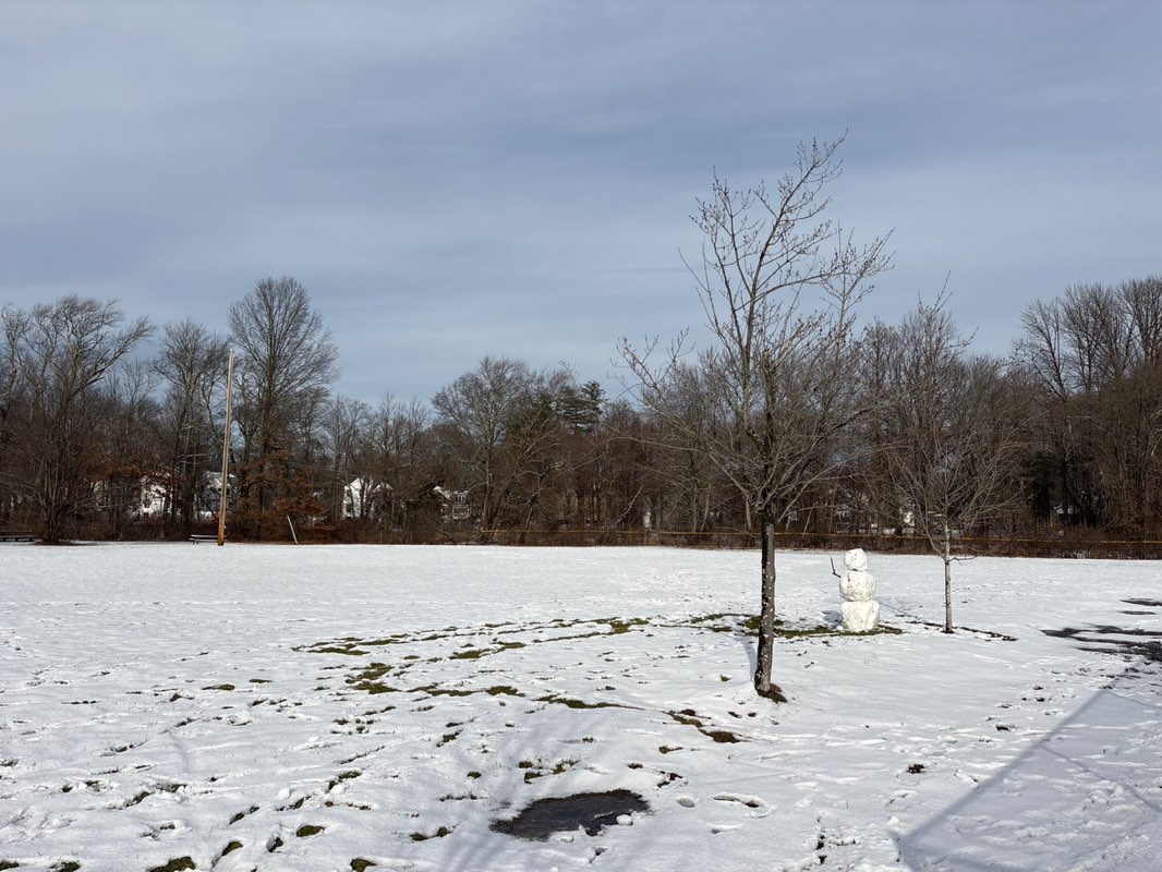 walking near me in Jones Field in winter