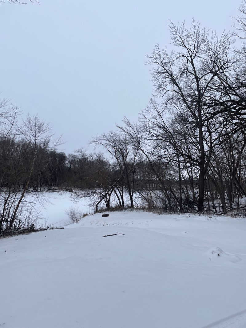 walking near me in Minne Estema Park in winter