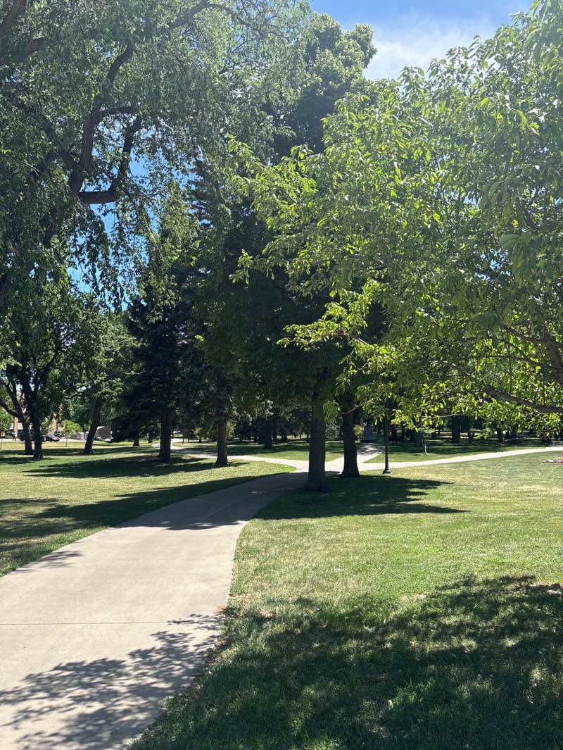 walking near me in Island Park in summer