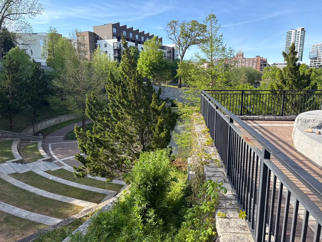 walking near me in Fourth Ward Park in spring
