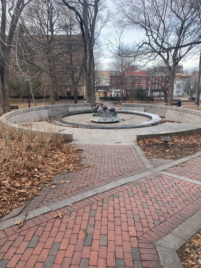 walking near me in Loyalist Burial Ground in spring