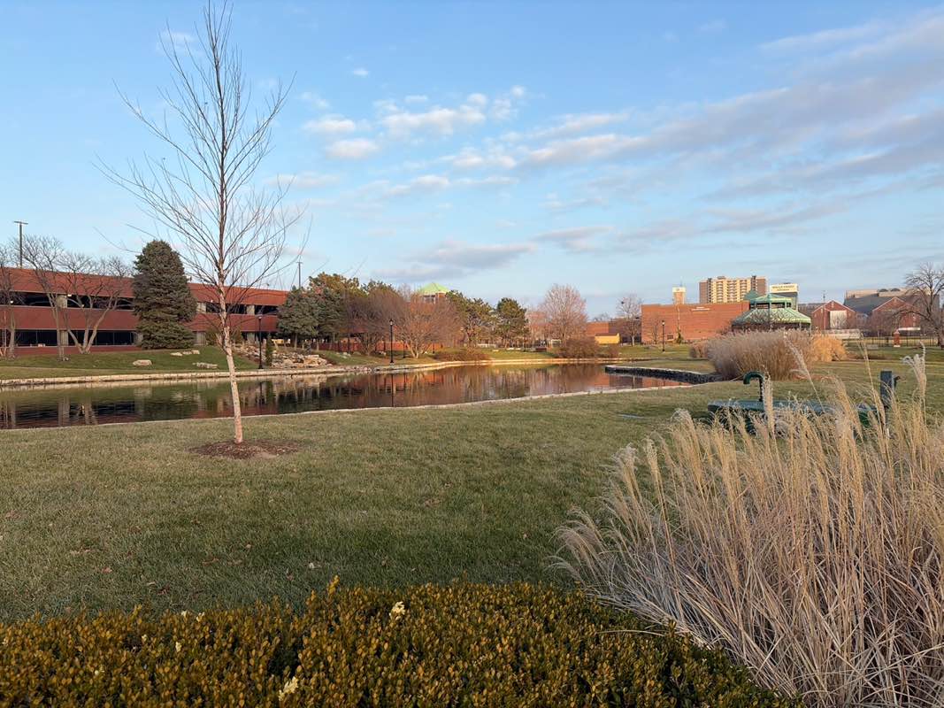 walking near me in Laclede Park in winter
