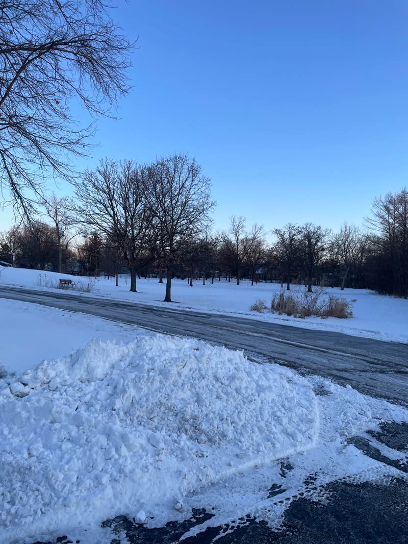 walking near me in Hummer Park in winter