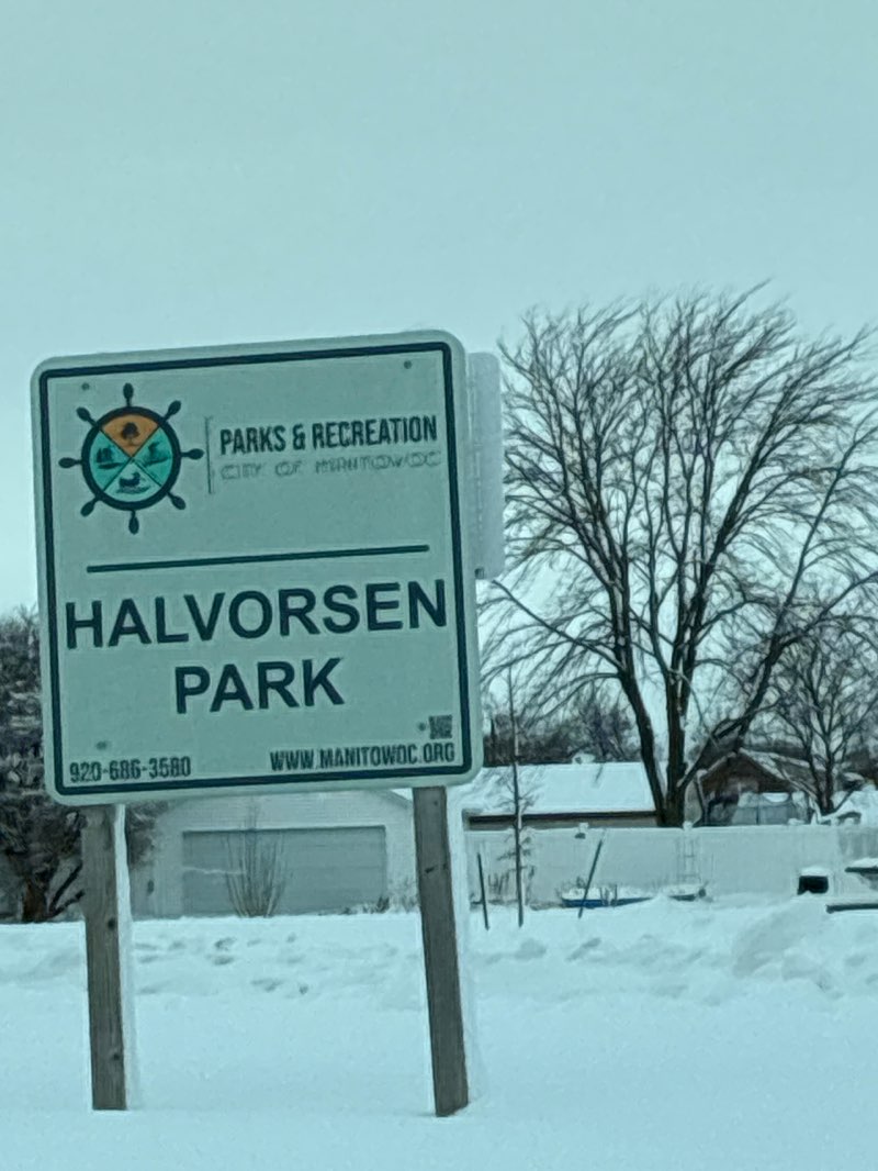 walking near me in Halvorsen Park in winter