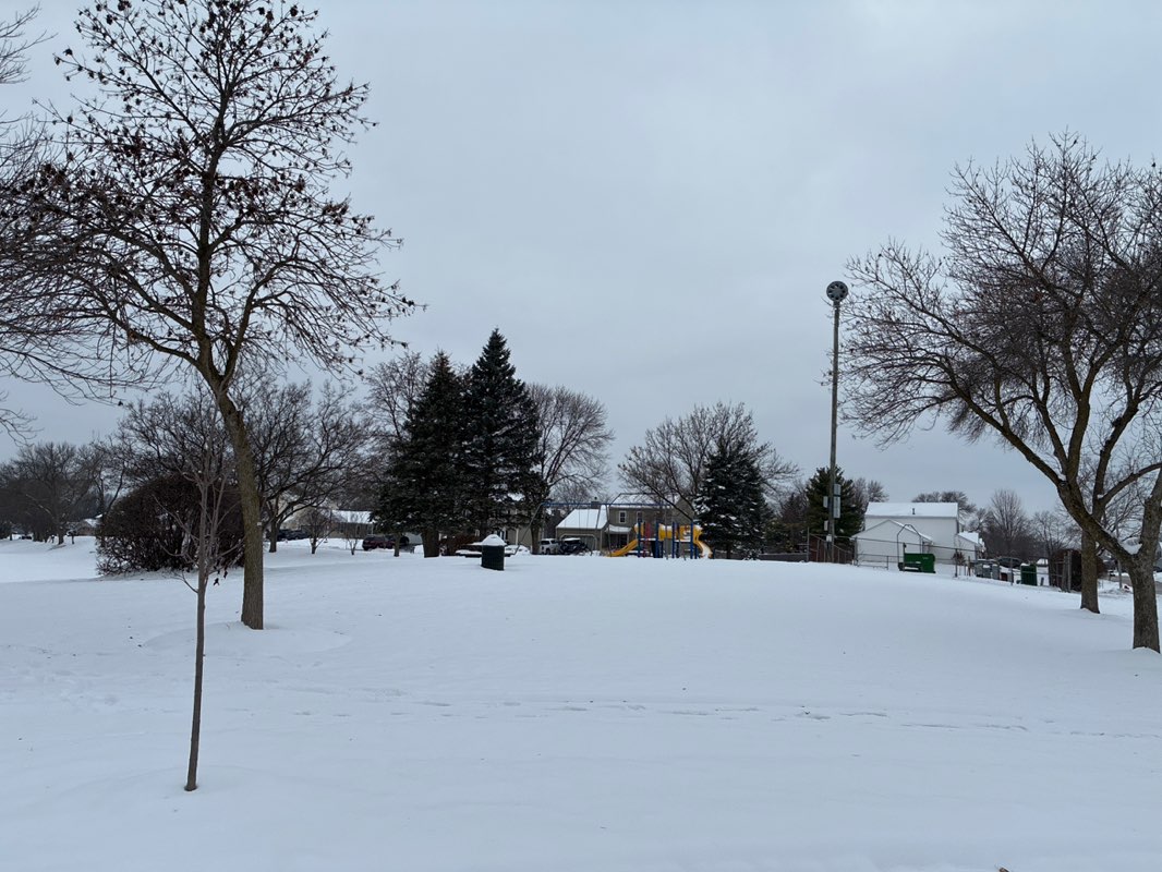 walking near me in Fox Hollow Park in winter
