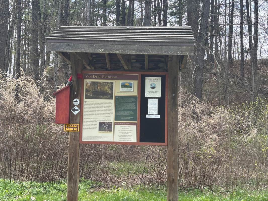 walking near me in Van Dyke Preserve in spring