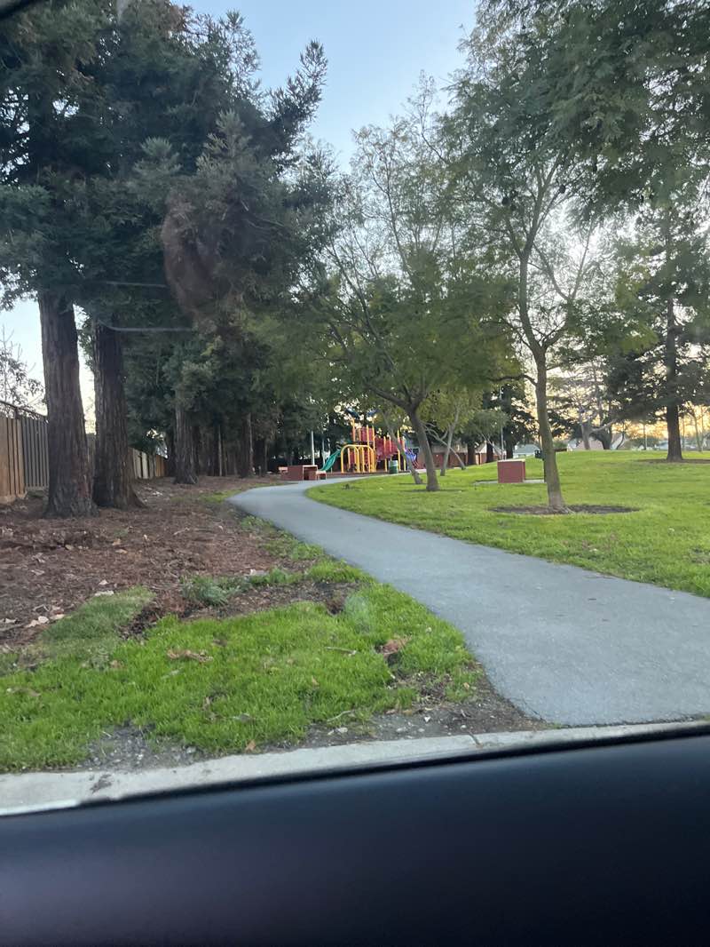 walking near me in San Andreas Park in winter