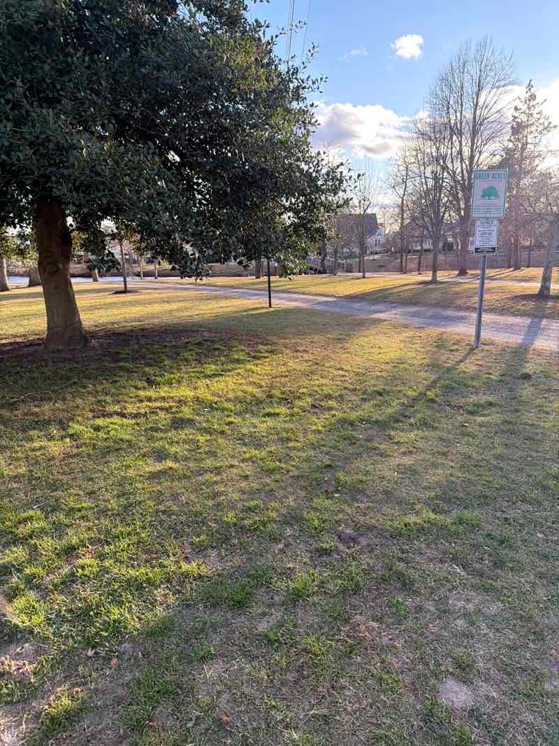 walking near me in Devine Park in winter