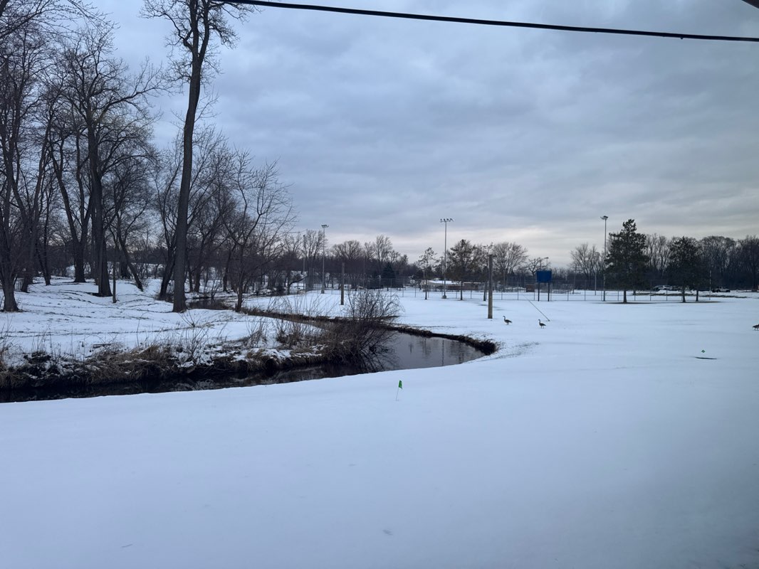 walking near me in Bark River Park in spring