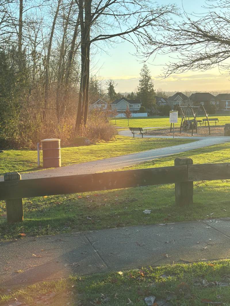 walking near me in T.E. Scott Park in winter