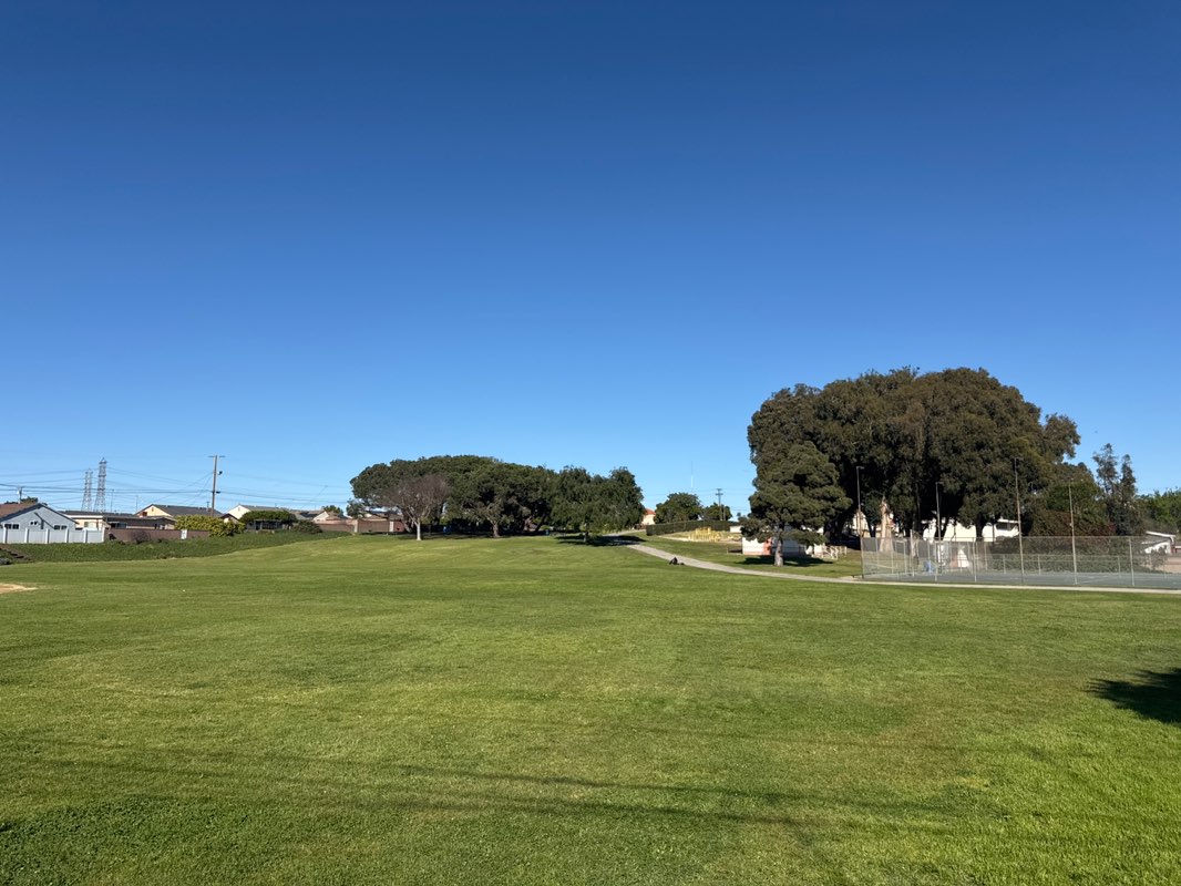 walking near me in La Romeria Park in spring