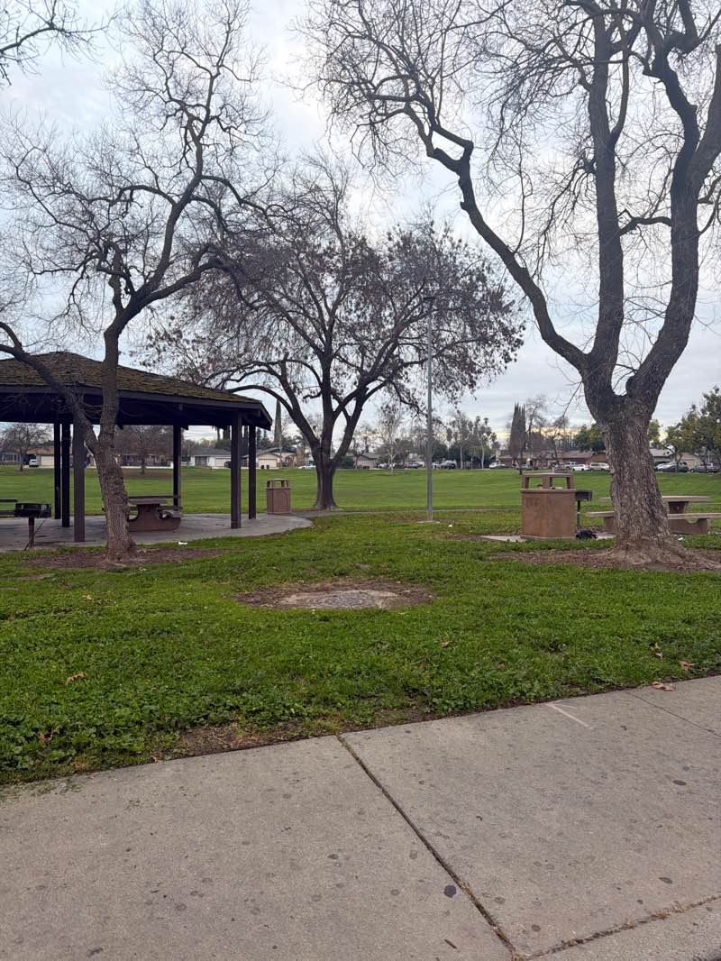 walking near me in Roeding Heights Park in winter