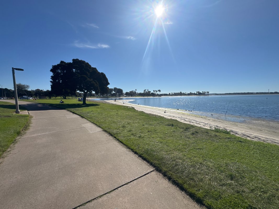 walking near me in Mission Bay Park in winter