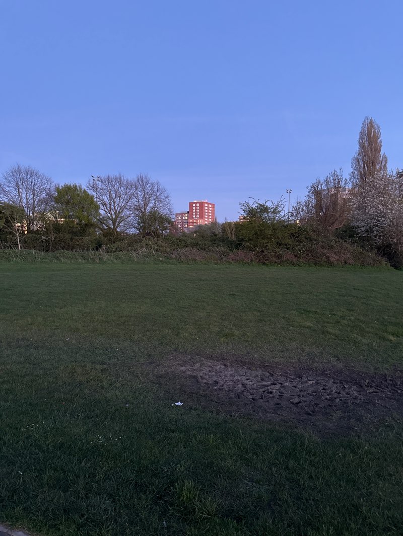 walking near me in Glebelands Playing Fields Sport Zone in spring