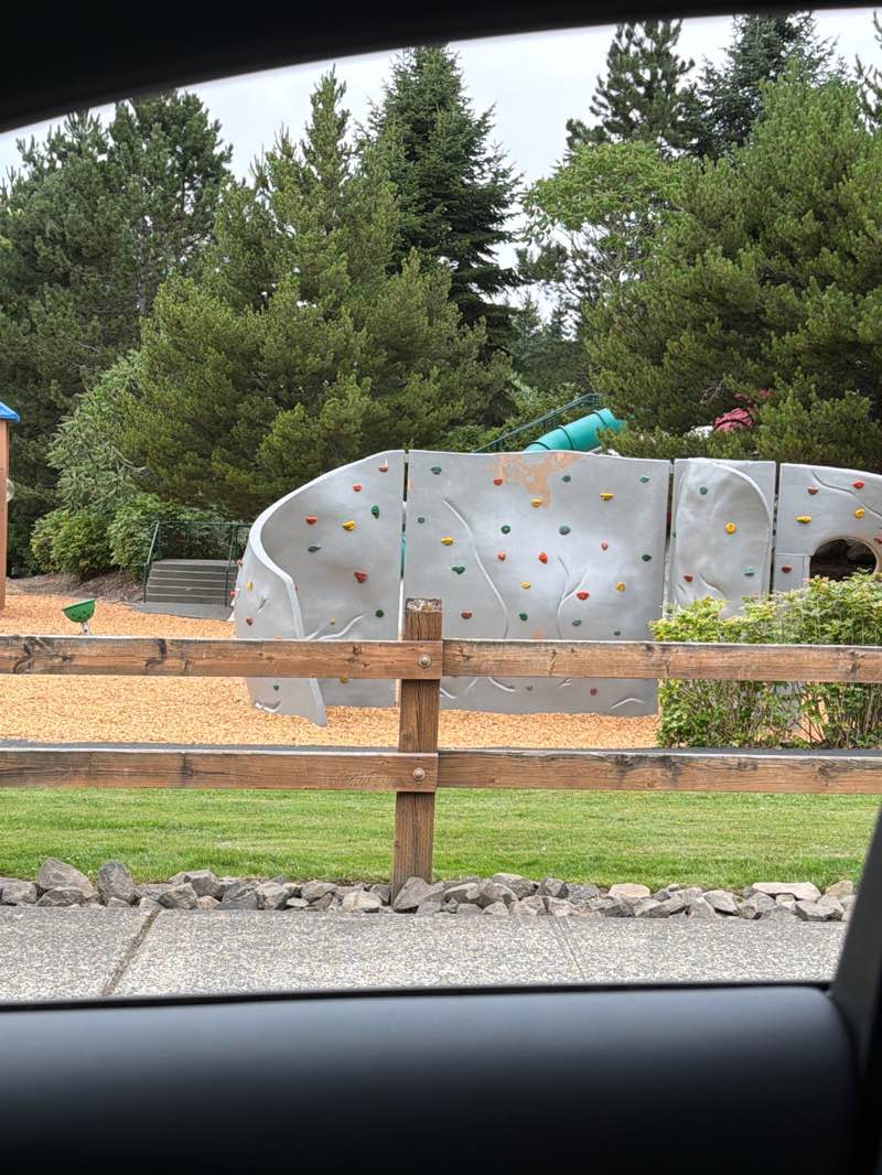 walking near me in Climbing Wall Park in summer