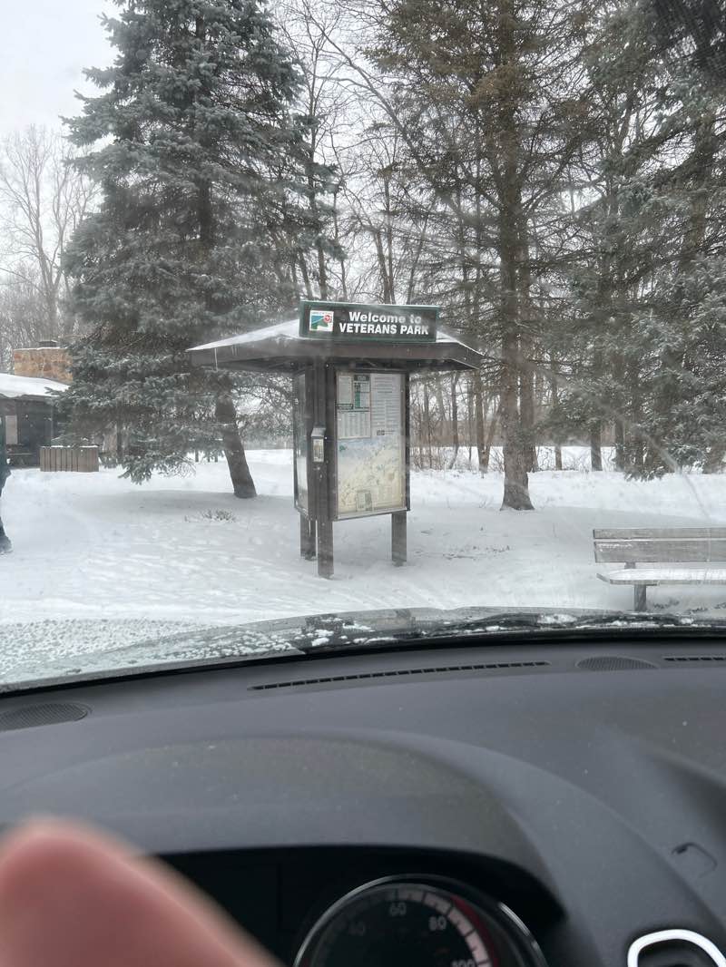 walking near me in Veterans Memorial Park in winter