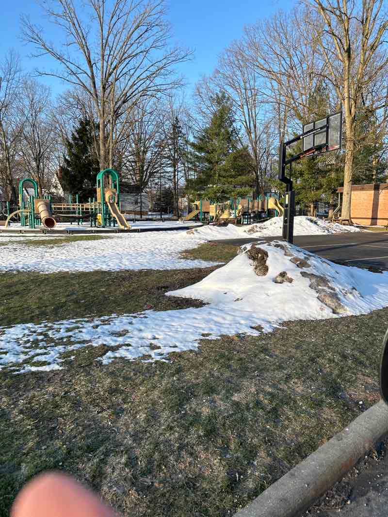 walking near me in St. Rita's Park in winter
