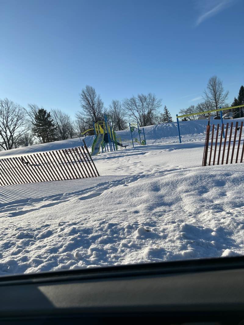 walking near me in Hetzer Park in winter