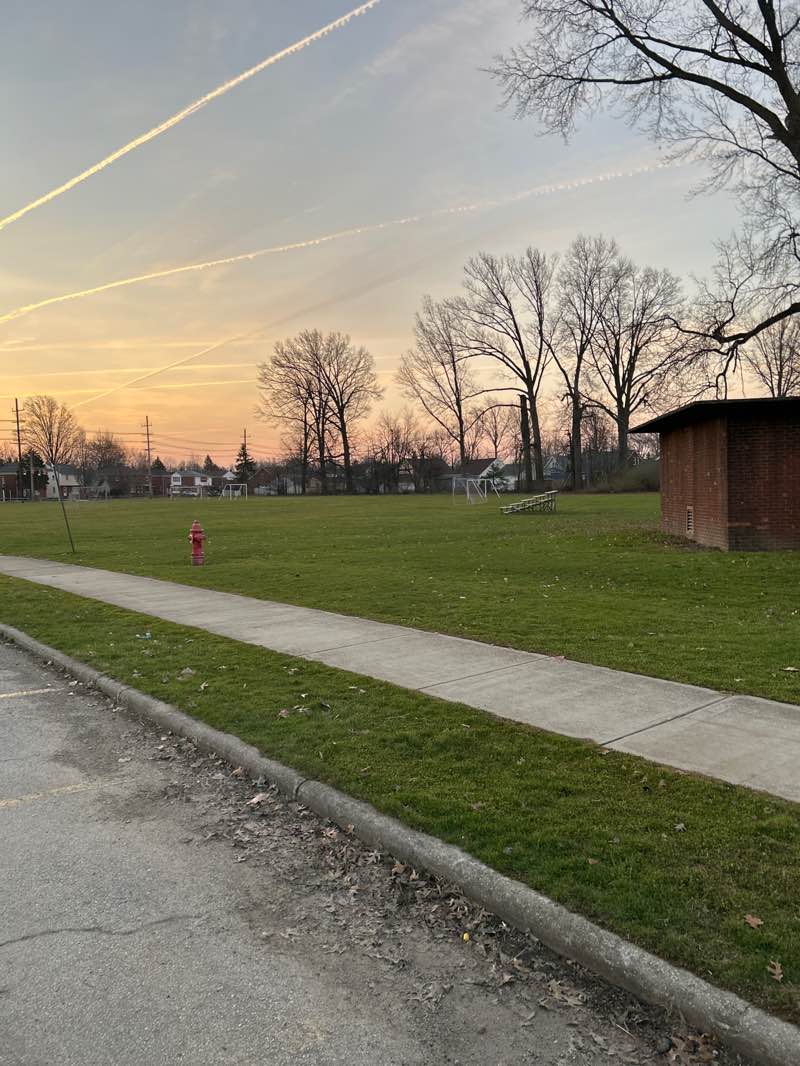 walking near me in Euclid Memorial Park in spring