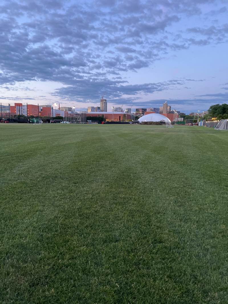walking near me in Briggs Field in summer