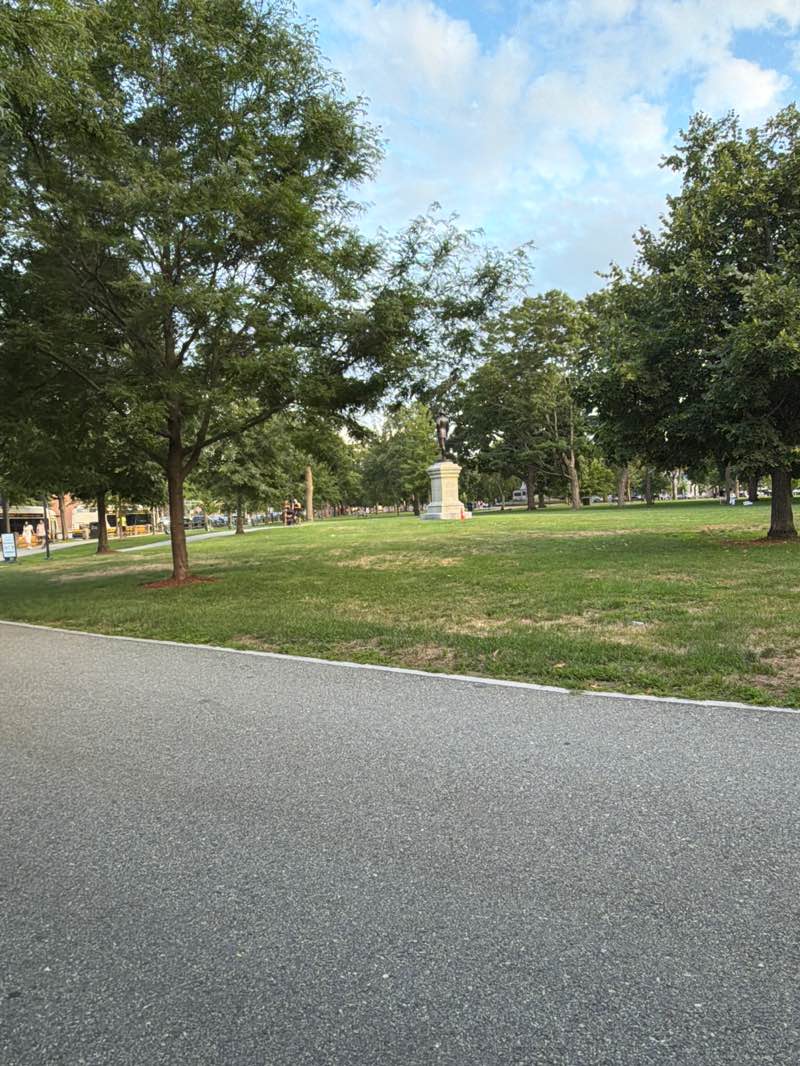 walking near me in Cambridge Common in summer