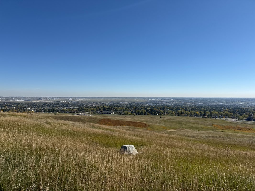 walking near me in Nose Hill Park in autumn