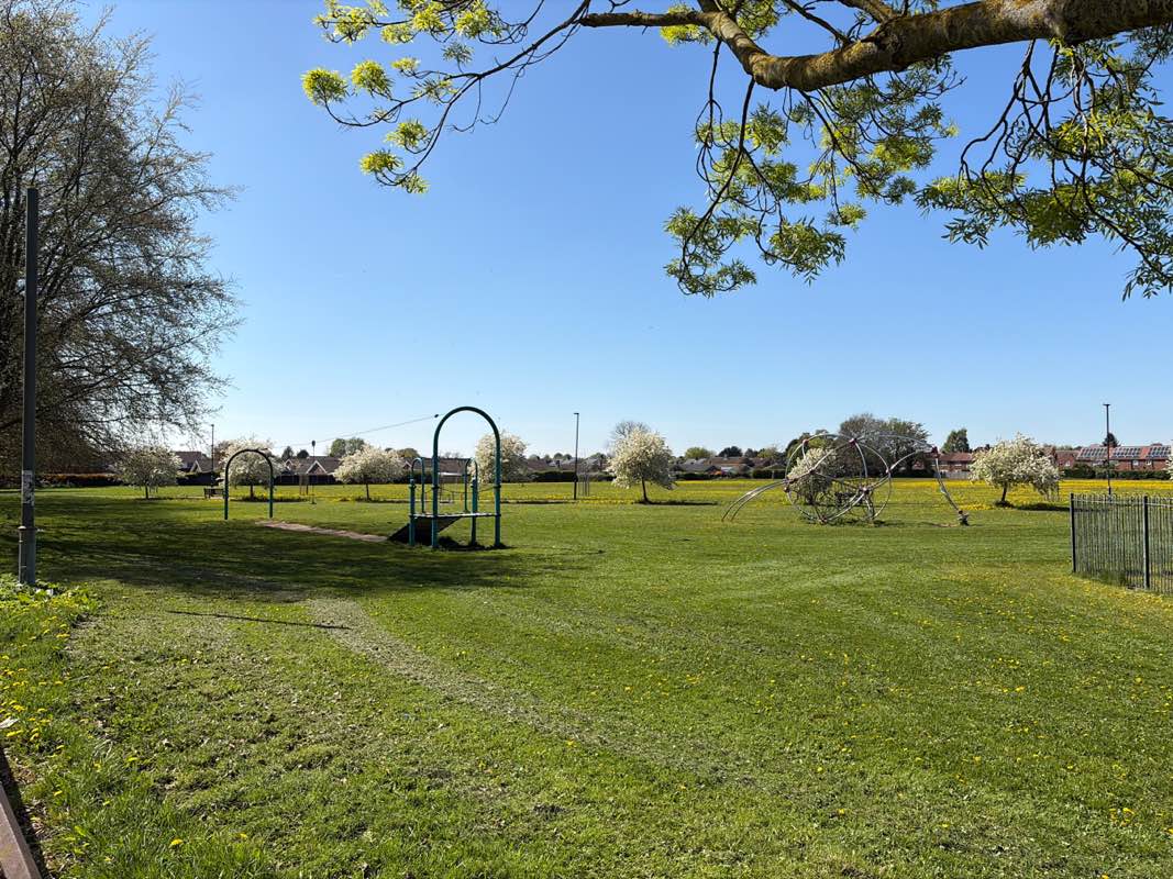 walking near me in Chesney Field in spring