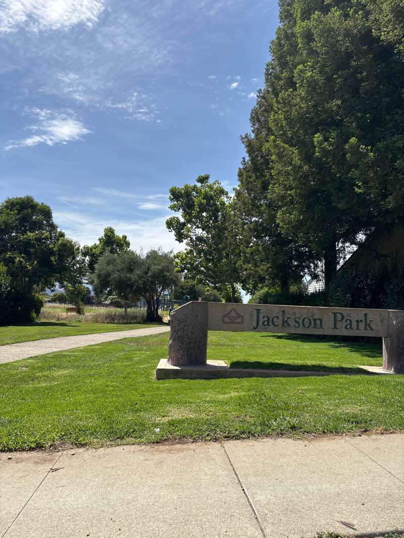 walking near me in Jackson Oaks Park in summer