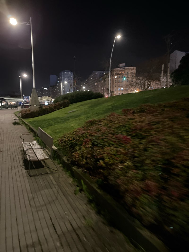 walking near me in Praza de Portugal in winter