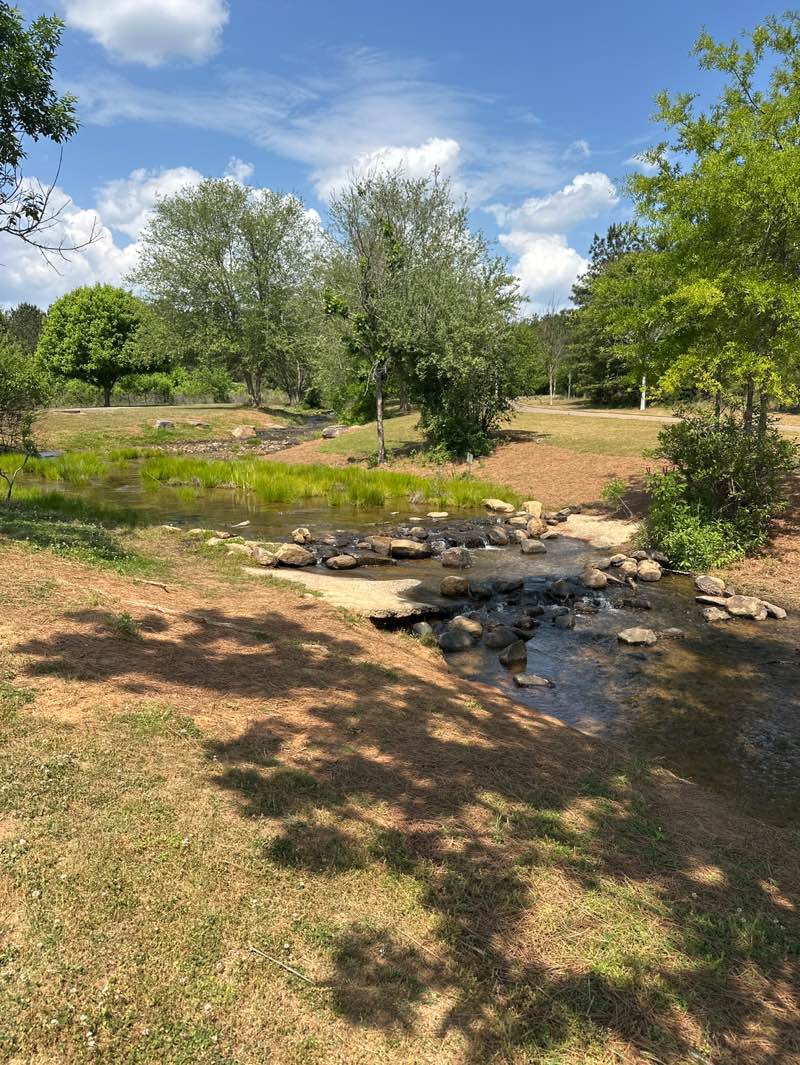 walking near me in Garrard Landing Park in spring