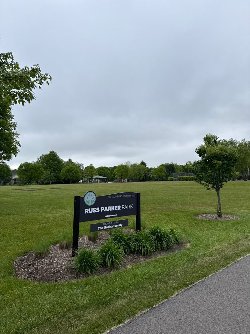 walking near me in Russ Parker Park in summer
