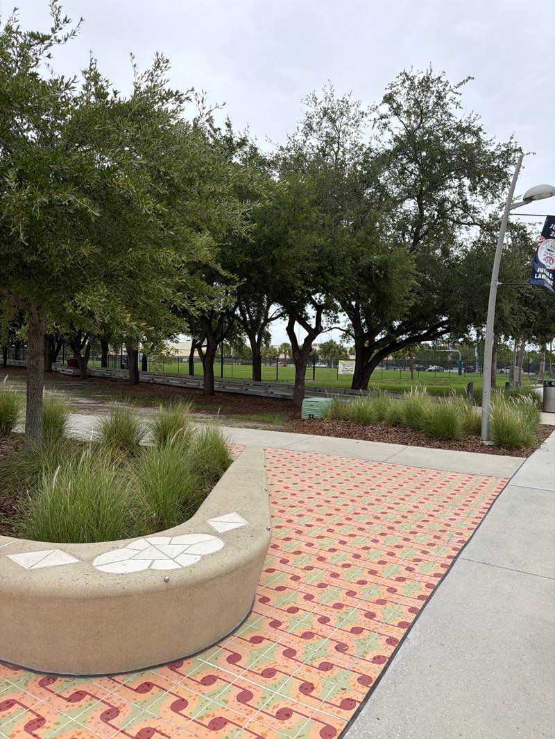 walking near me in Julian B. Lane Riverfront Park in summer