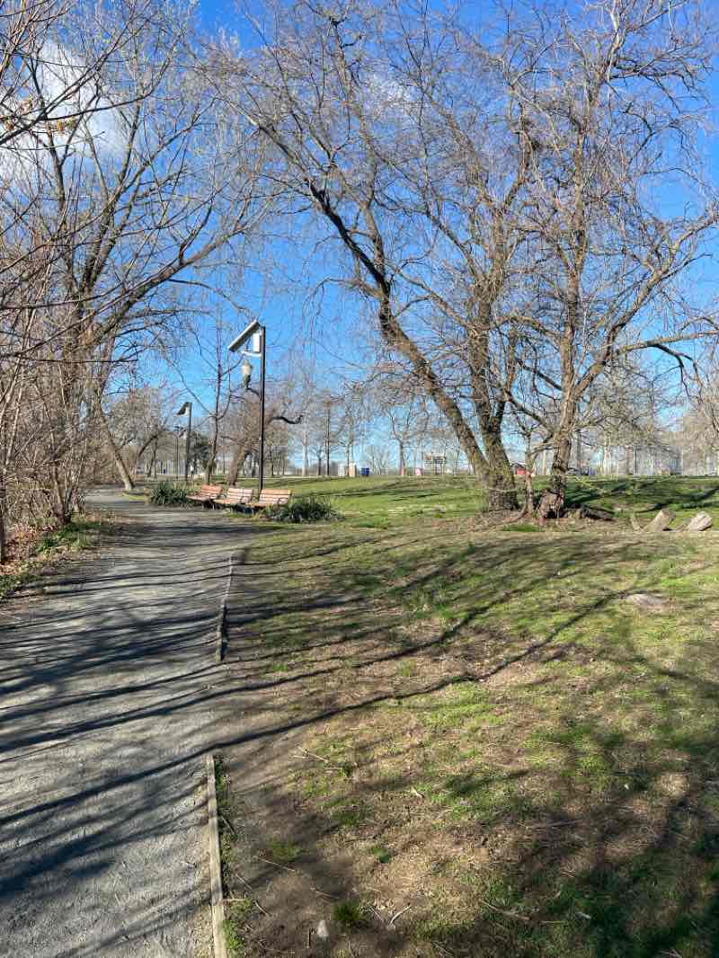 walking near me in Kosciuszko Park in spring