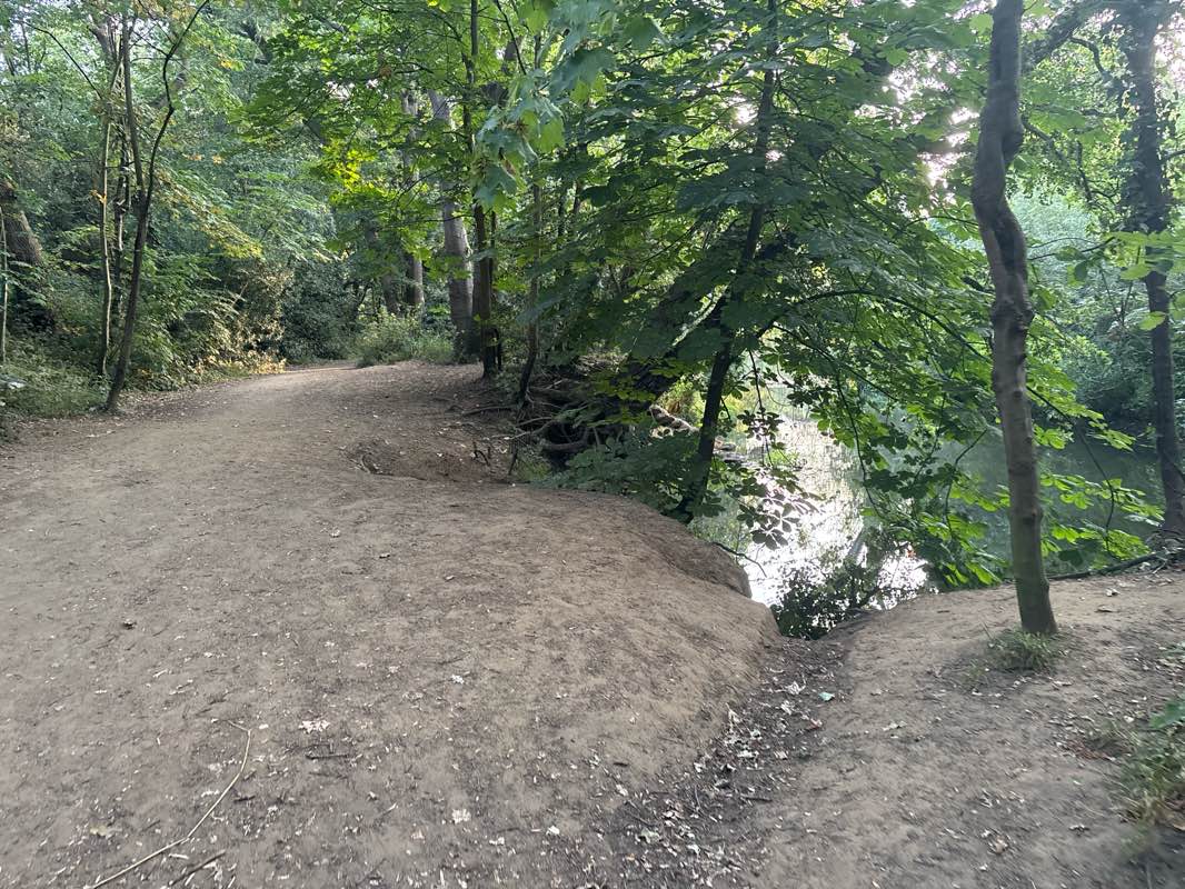 walking near me in Brooklands Community Park in summer