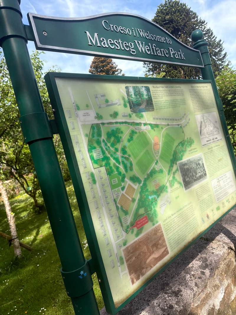 walking near me in Maesteg Welfare Park in summer