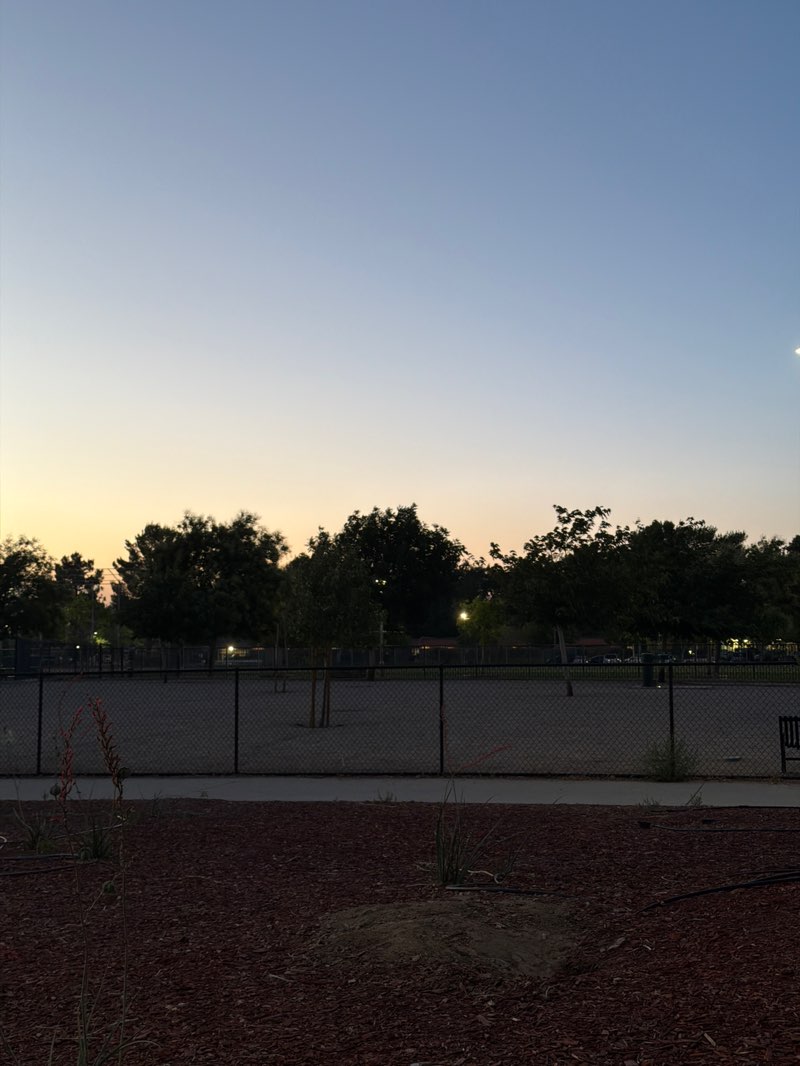 walking near me in American Heroes Park in summer