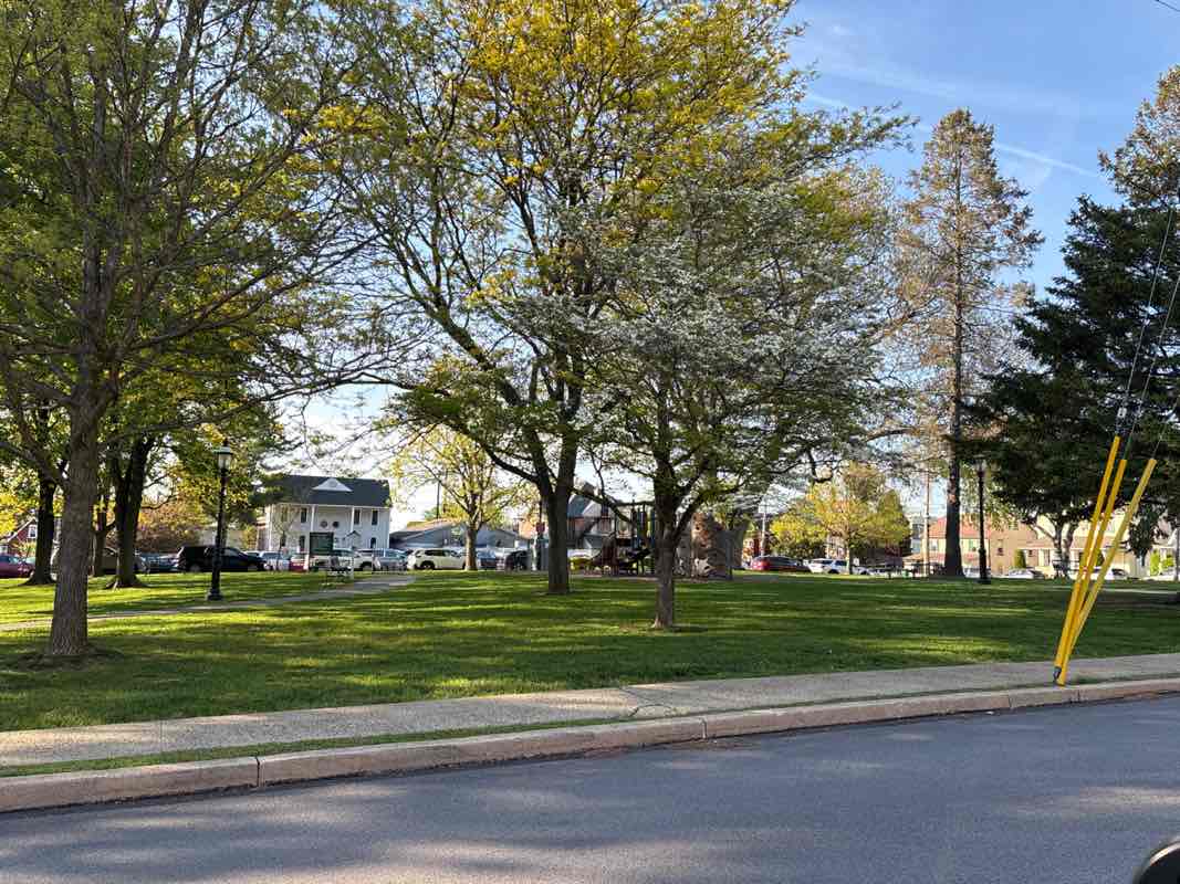 walking near me in Samuel & M. Elizabeth Burke Park in spring