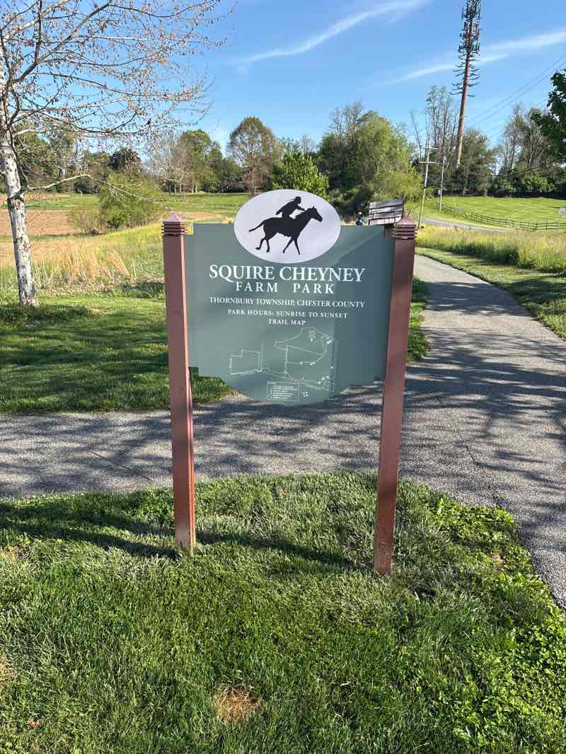 walking near me in Squire Cheyney Farm Park in spring