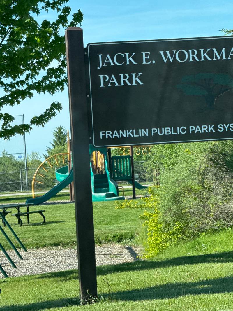 walking near me in Jack Workman Park in summer