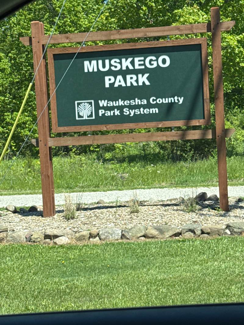 walking near me in Muskego County Park in summer
