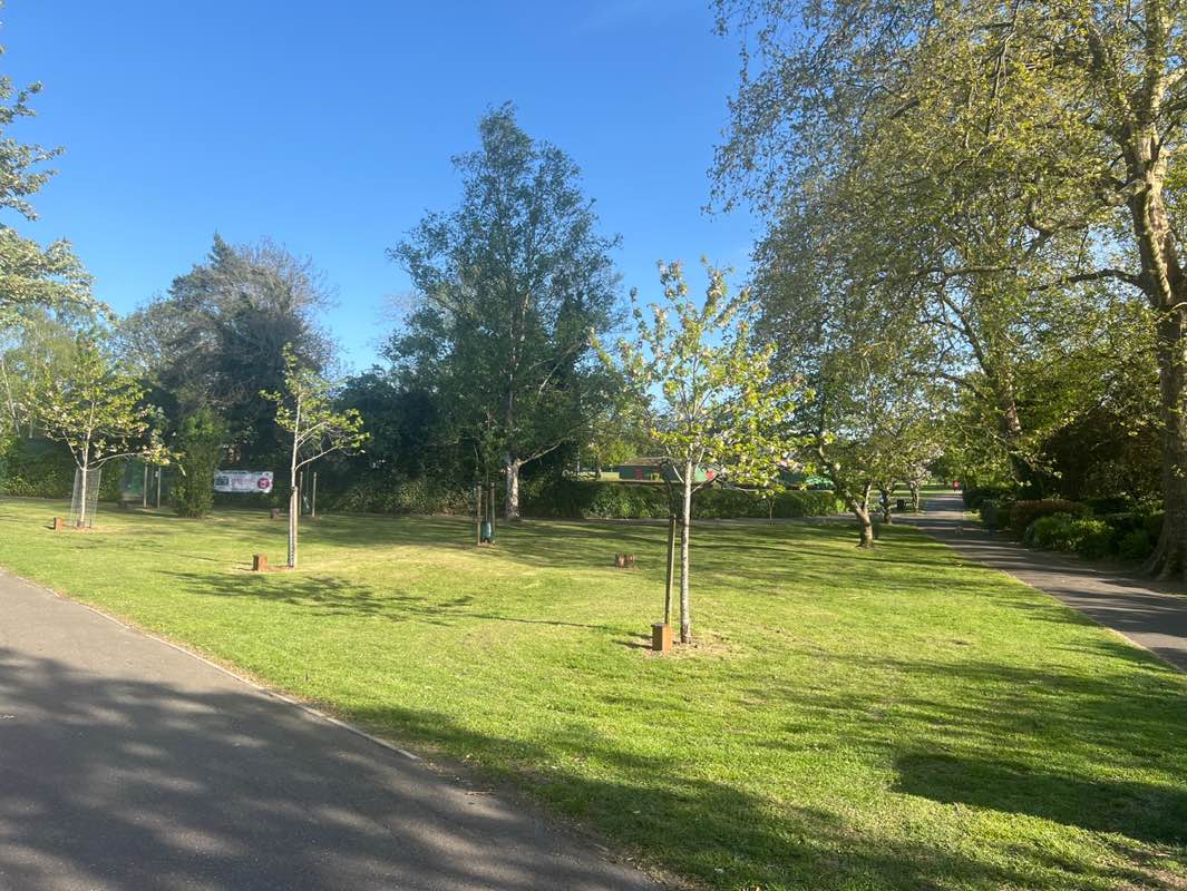 walking near me in Harrow Recreation Ground in spring