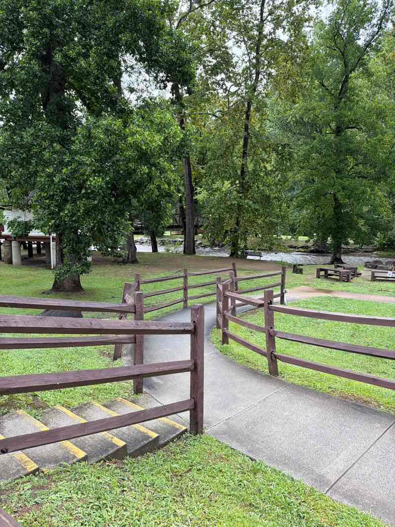 walking near me in Oconaluftee Park in summer