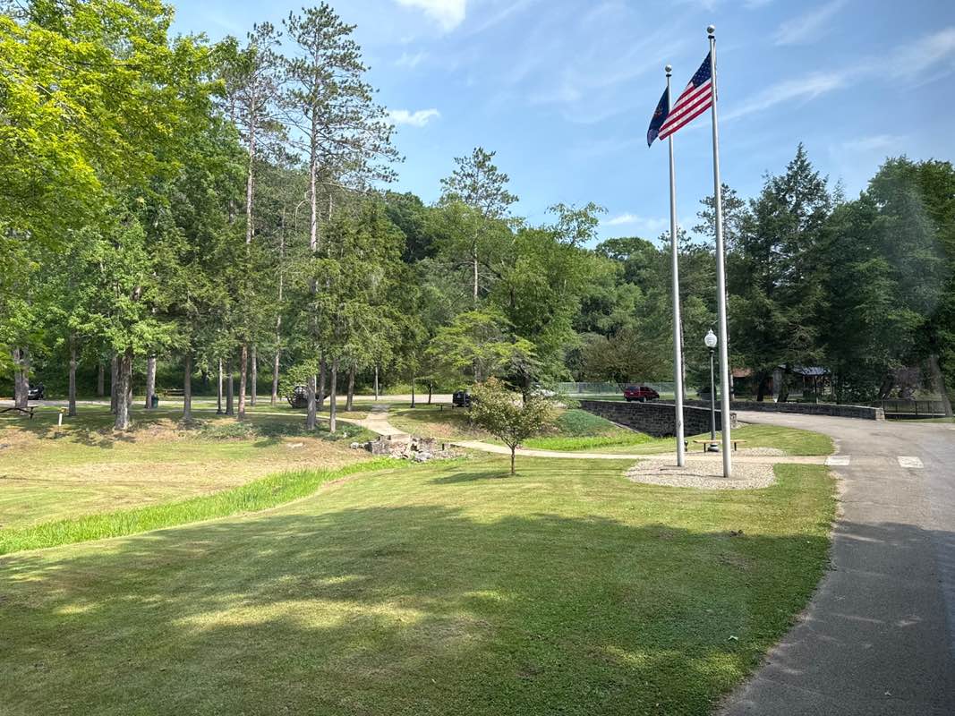 walking near me in Drake Well Park in summer
