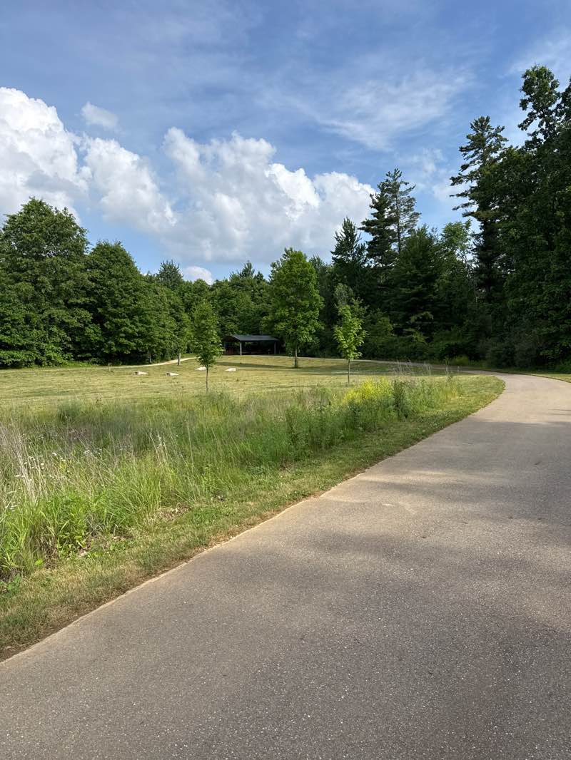 walking near me in Kimball Pines Park in summer
