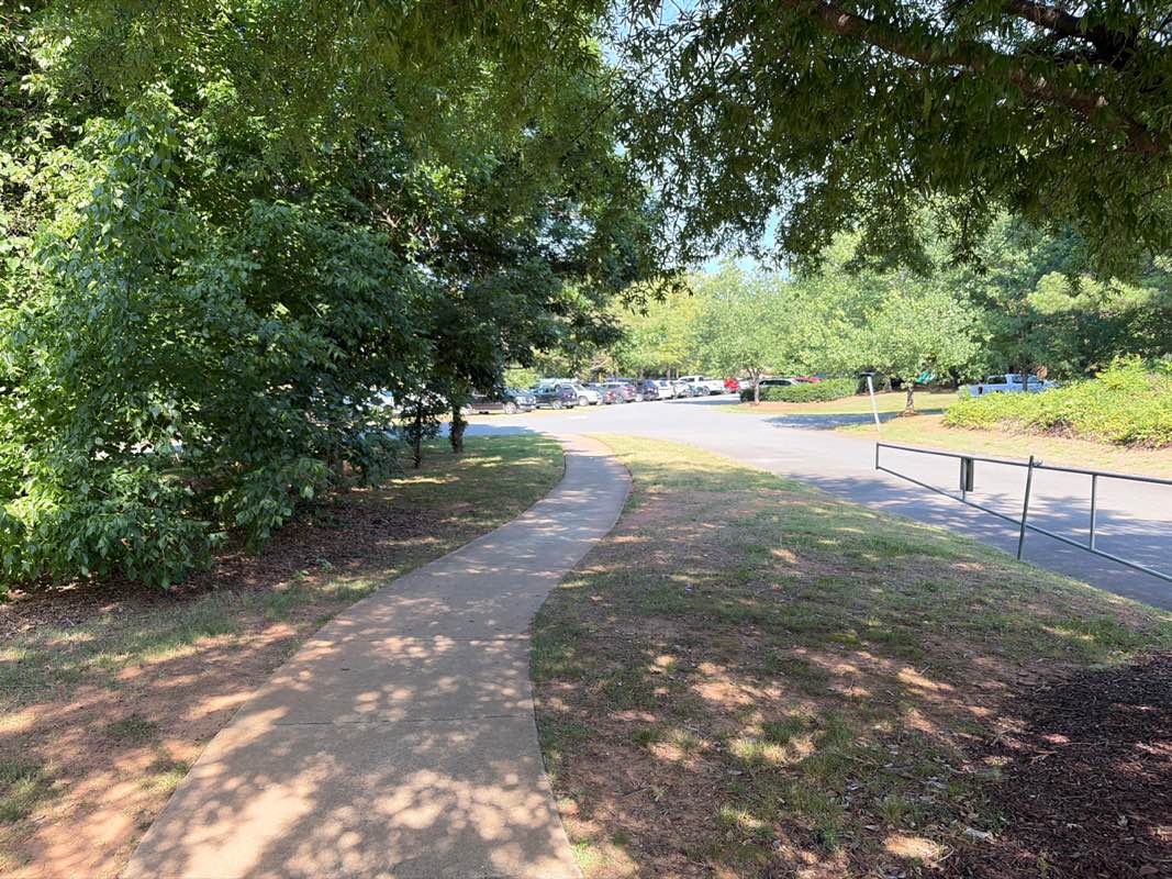 walking near me in North Mecklenburg Park in summer